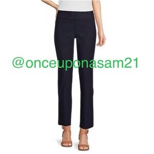 🔥 LIKE NEW Nic +Zoe Wonderstretch Straight Leg Pant Size 4 Dark Indigo Night